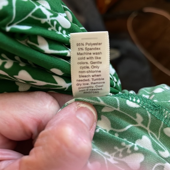 EST 1946 Green and White Empire Waist Dress - Picture 6 of 7